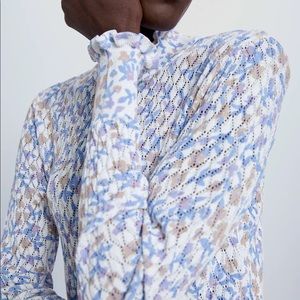 100% NEW Zara PRINTED KNIT SWEATER